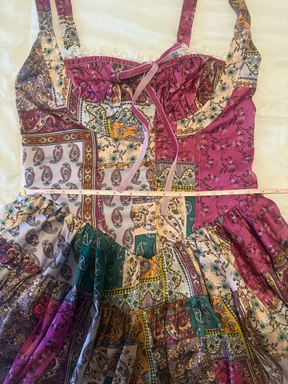 NWOT Sky to Moon Patchwork Print Mini Romper - Picture 4 of 6